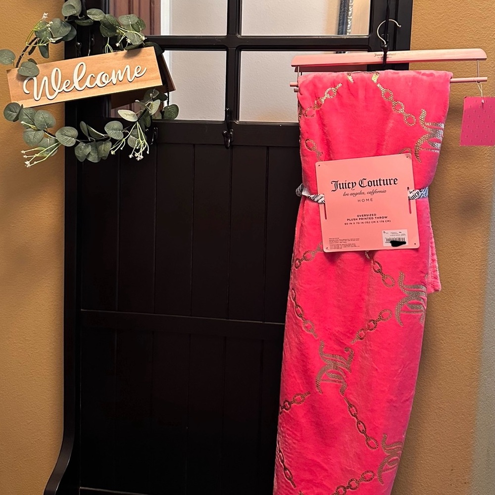 Juicy Couture Pink Decorative Throw Blanket